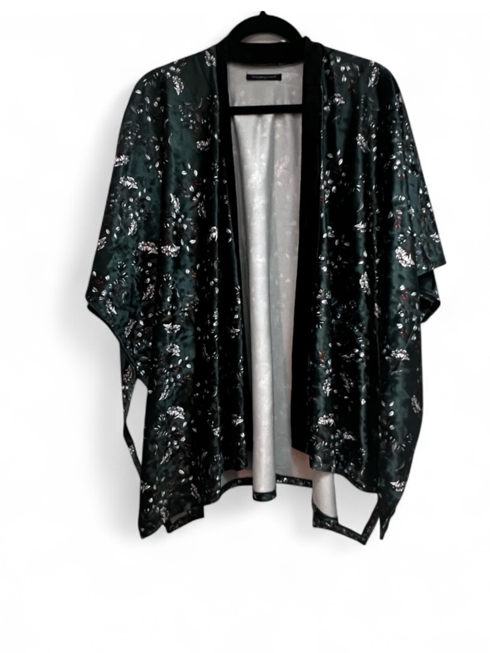 Do Everything in Love Velvet Floral Kimono Cardigan — One Size